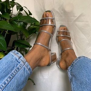 🤍 Clear double strap sandals 🤍
